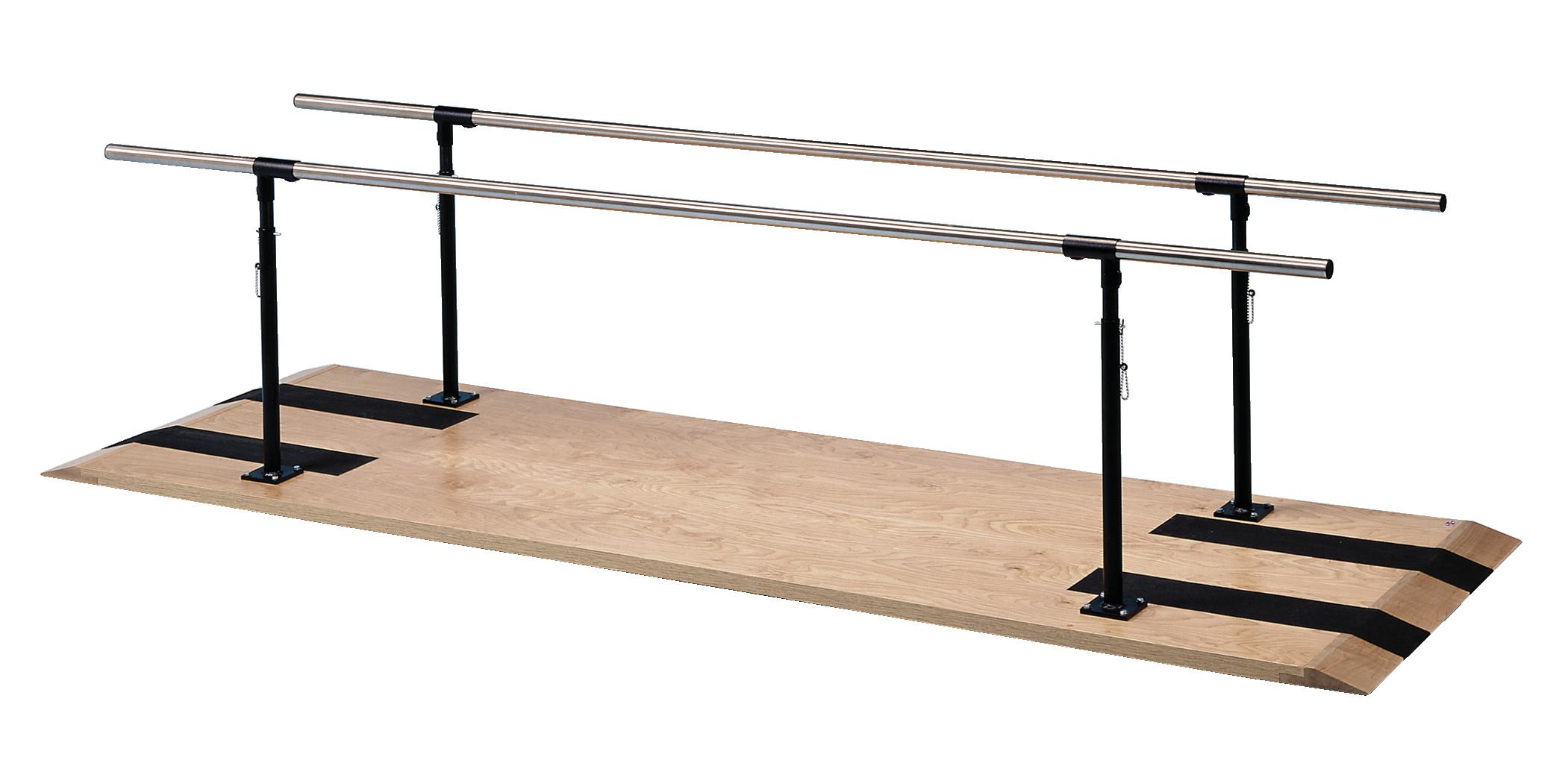 Height-Adjustable Platform-Mounted Parallel Bars, 10'L