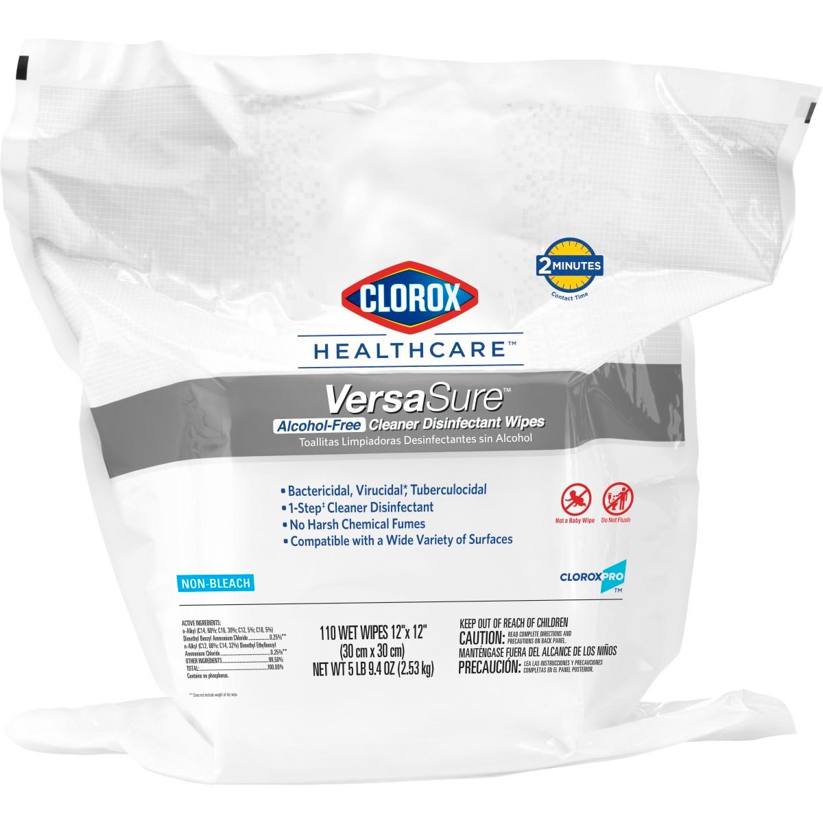 Clorox Healthcare VersaSure Cleaner Disinfectant Wipes, 85 Count Canister (31757)