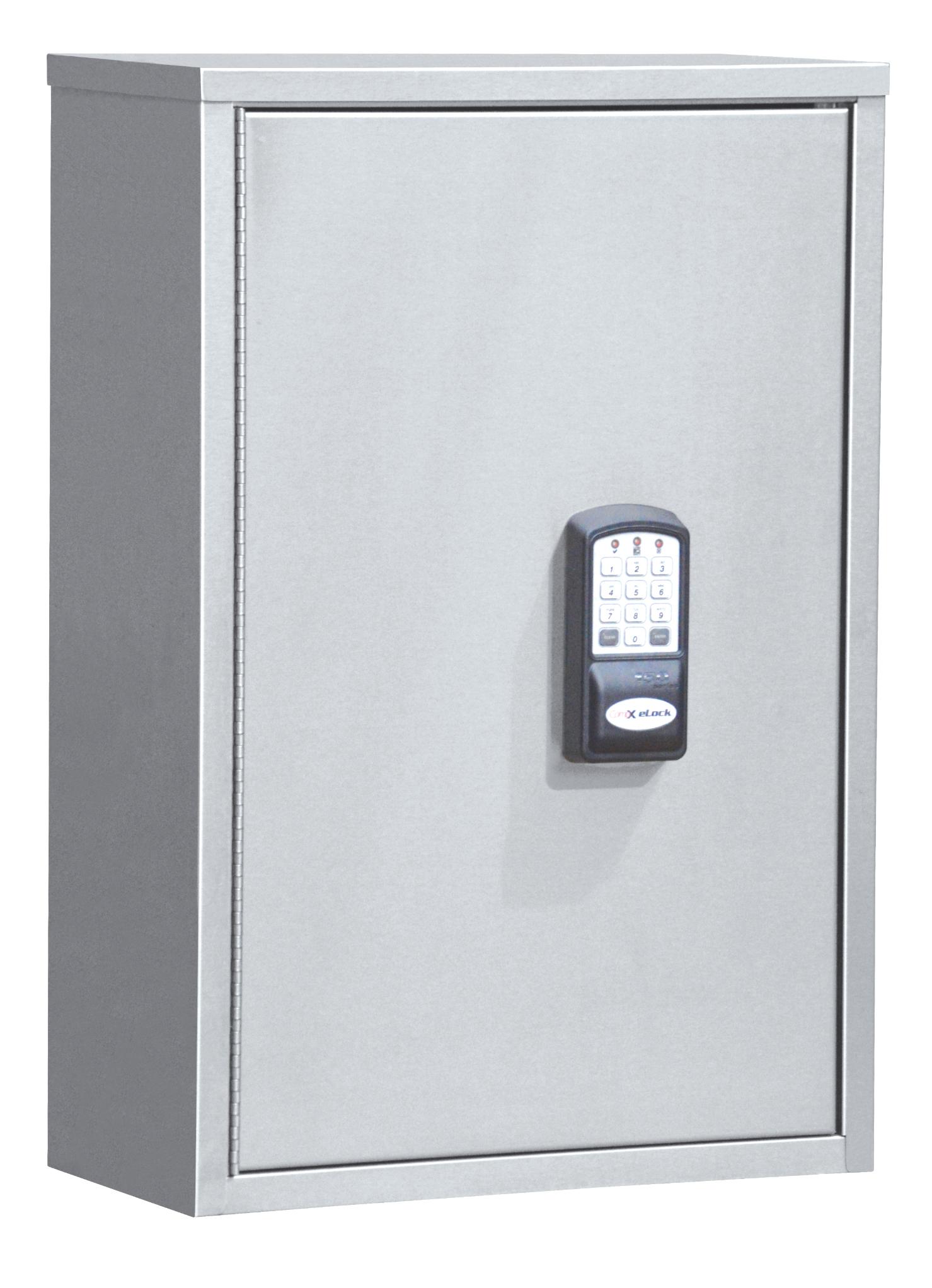Single Door Narcotic Cabinet - E-Lock - HID iClass Reader - S/S - 4 ...
