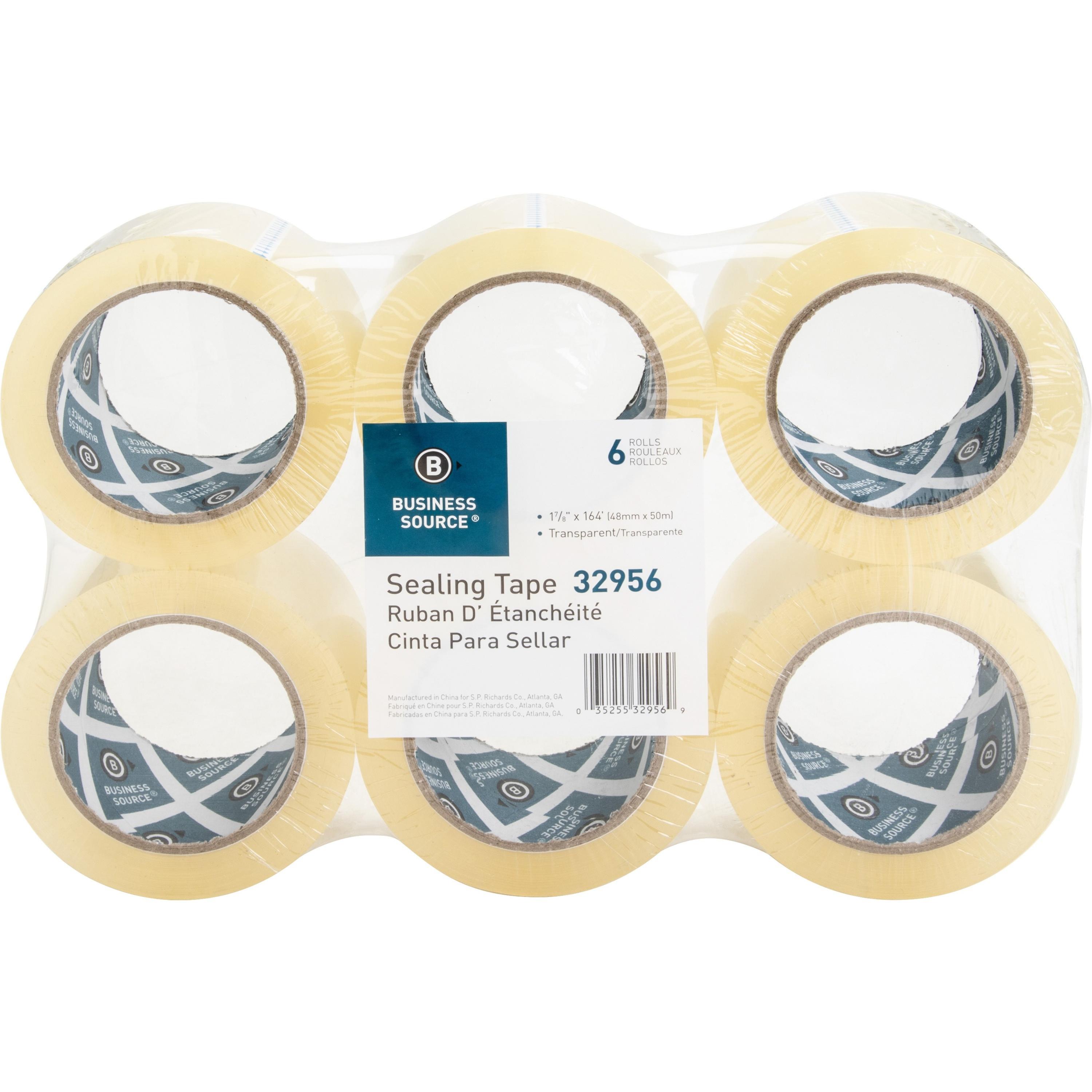 Packaging Tape,Adhesive,3"Core,1-7/8"x164', 6/PK, CLEAR