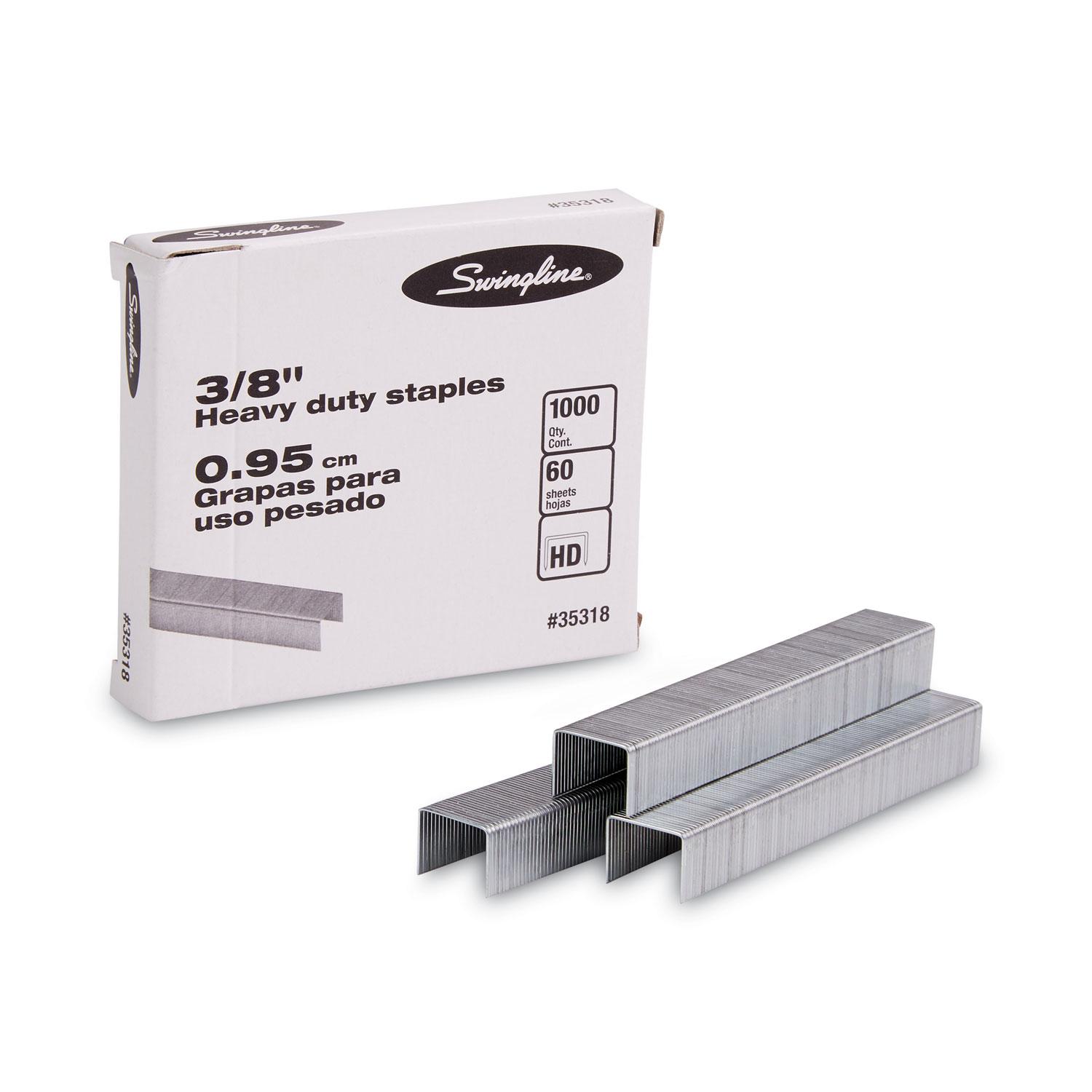 Swingline® S.F. 13 Heavy-Duty 3/8" Leg Staples, 60-Sheet Capacity, 1000/Box