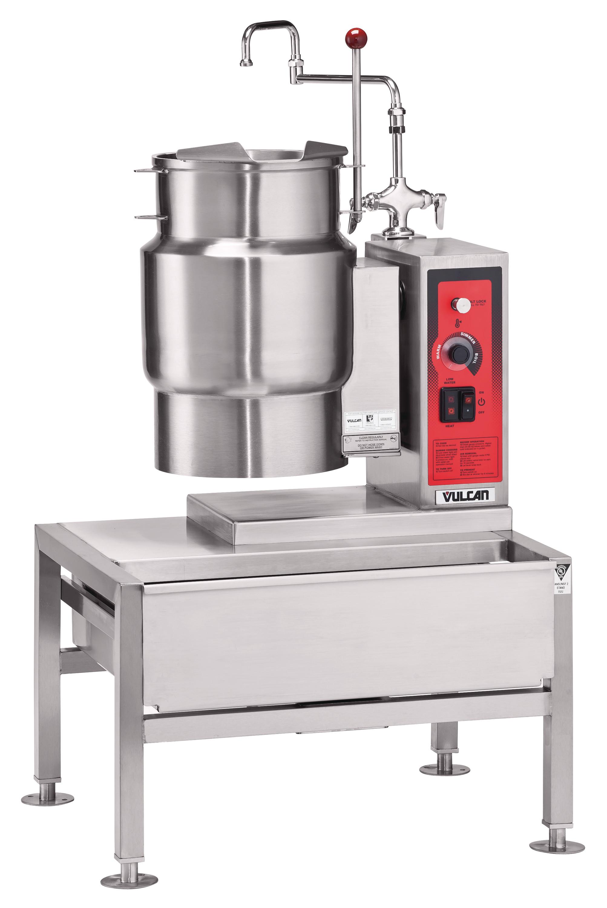Vulcan 2/3 Jacketed Countertop Tilting Kettle, 6 Gallon, Electric, 208V, Single Phase, QUICK SHIP
