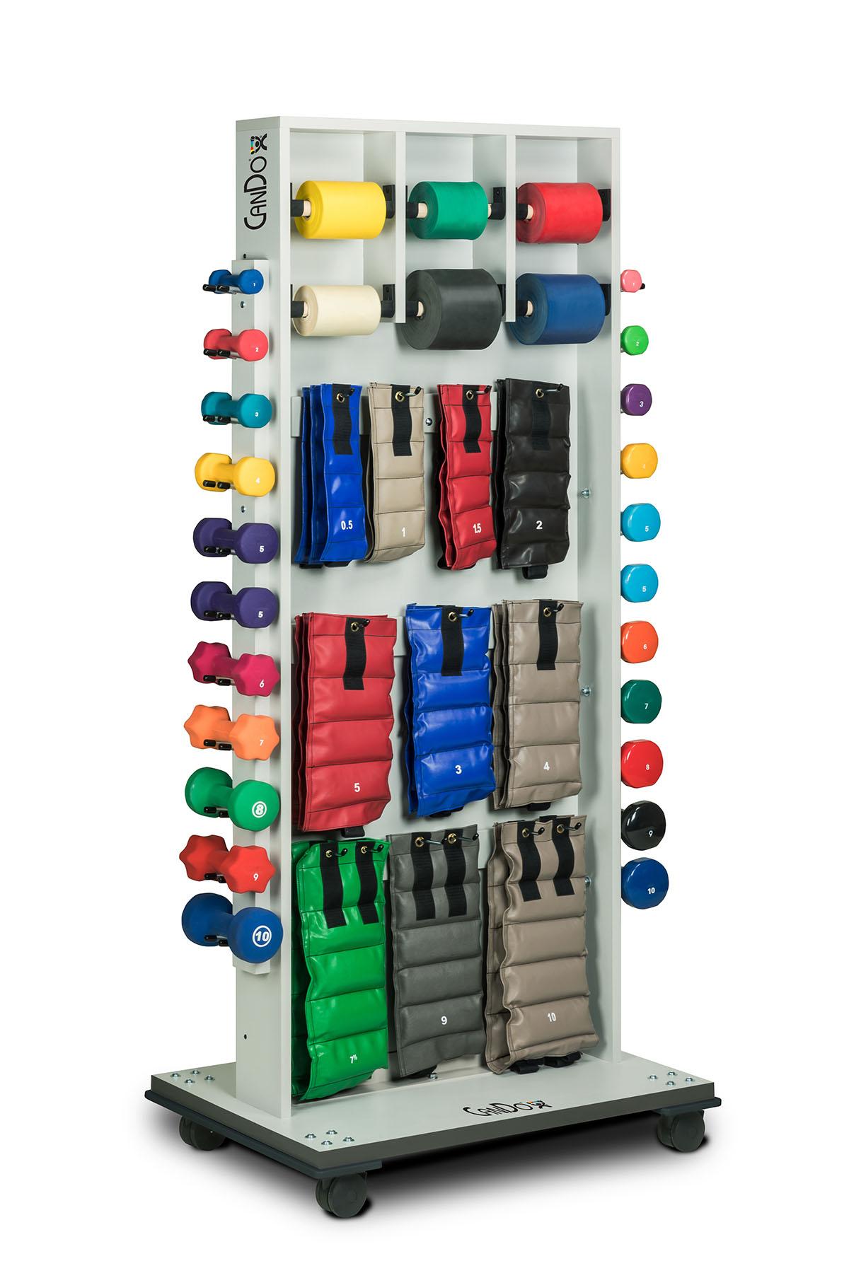 Cando® Weight & Mirror Mobile Rack, W/Out Accessories