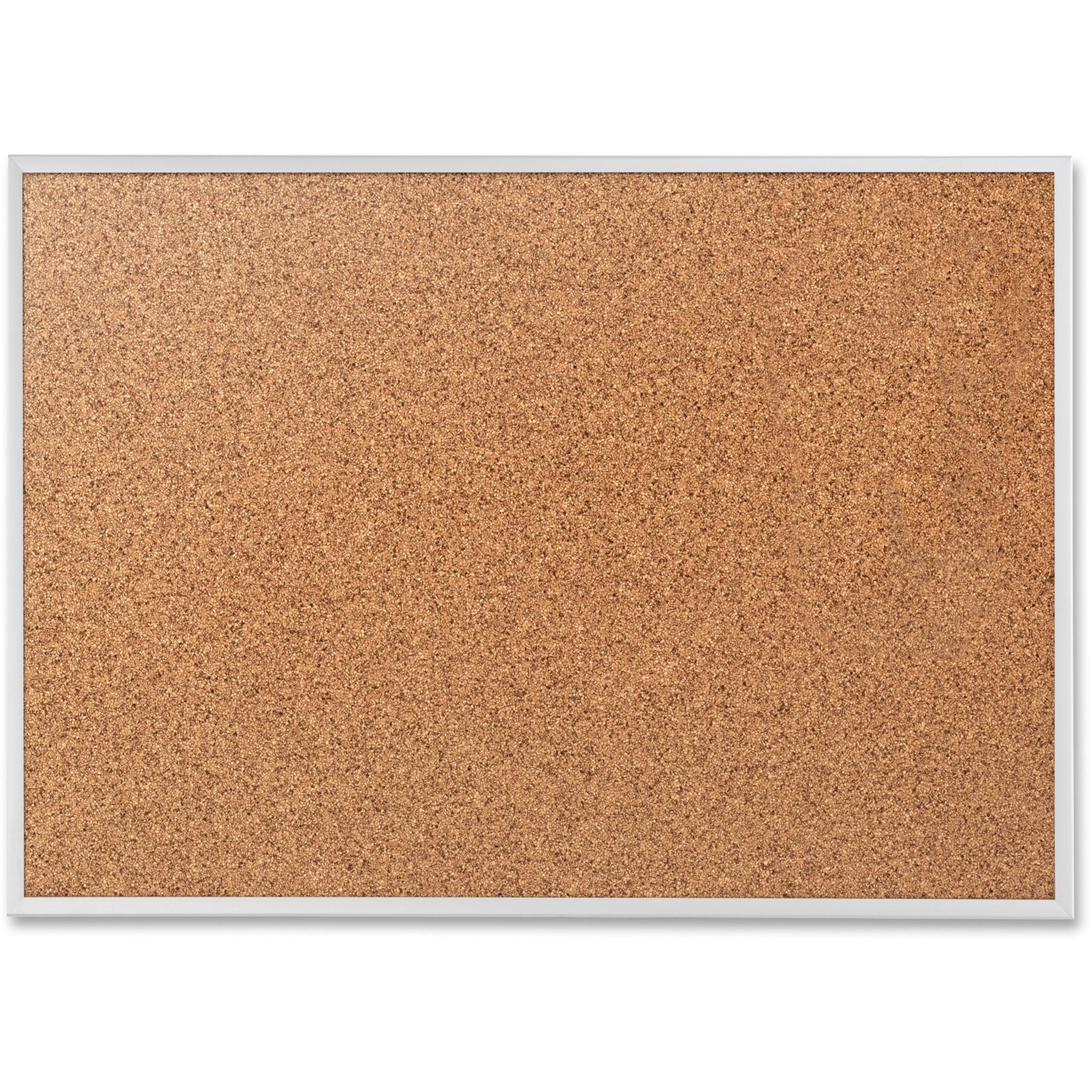 Cork Board, 3/4" Frame Face, 3' x 2', Aluminum Frame