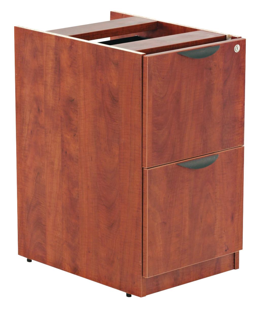 Valencia Series Office Furniture Collection, 2-Drawer Pedestal - Finish: Medium Cherry