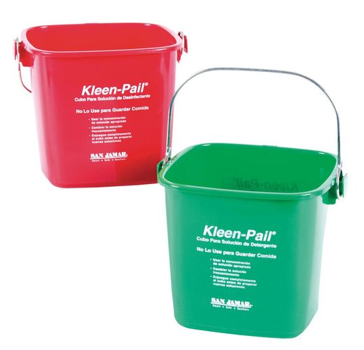 Cleaning Buckets CLEANING SANI BUCKET SAN JAMAR RED KLEENPAIL BUCKET 6