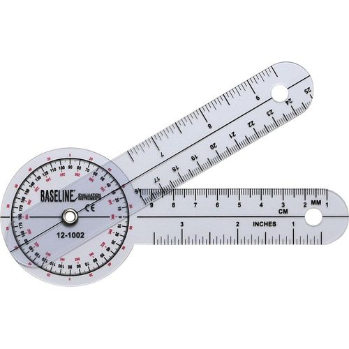 Baseline® Plastic Goniometer - Hires™ 360 Degree Head - 12 Inch