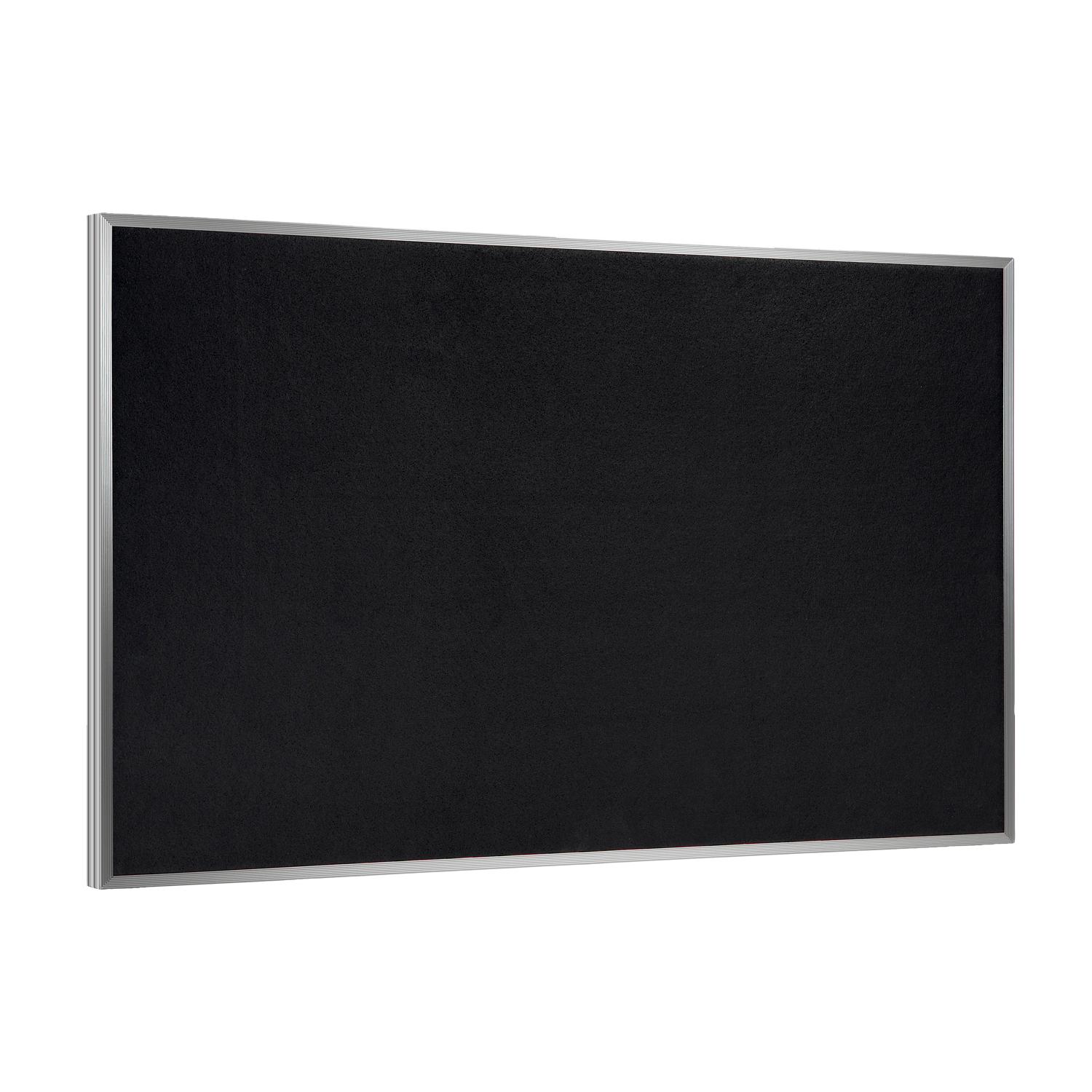 3' x 5' Aluminum Frame Recycled Rubber Bulletin Board - Black