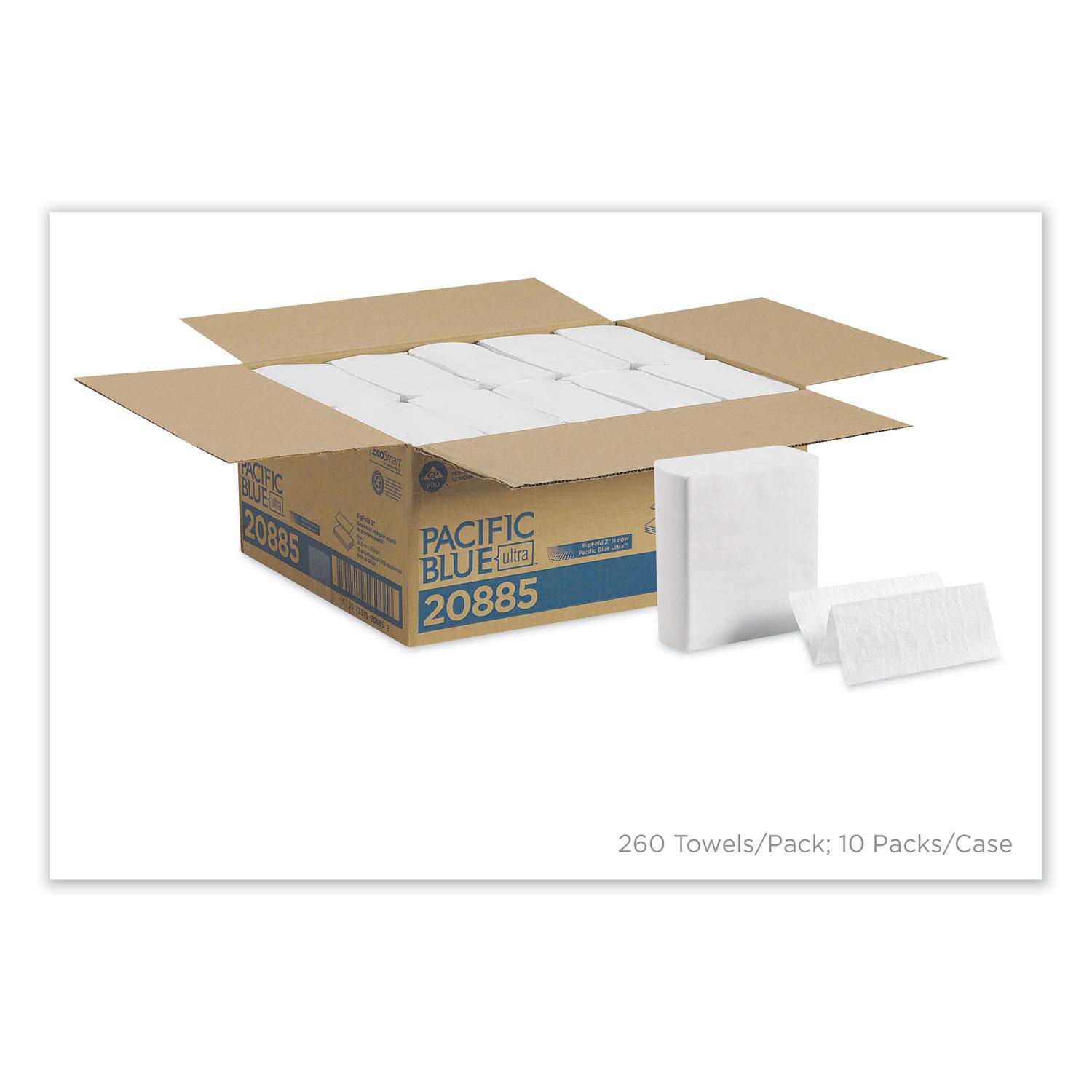 Georgia Pacific® Professional Pacific Blue Ultra C-Fold Folded Paper Towels, 8 x 11, White, 260/Pack, 10 PK/CT