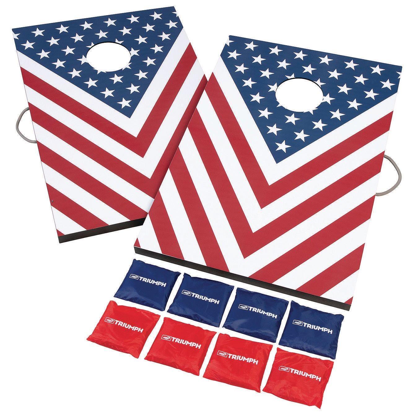 Patriotic Wood Cornhole Toss Set