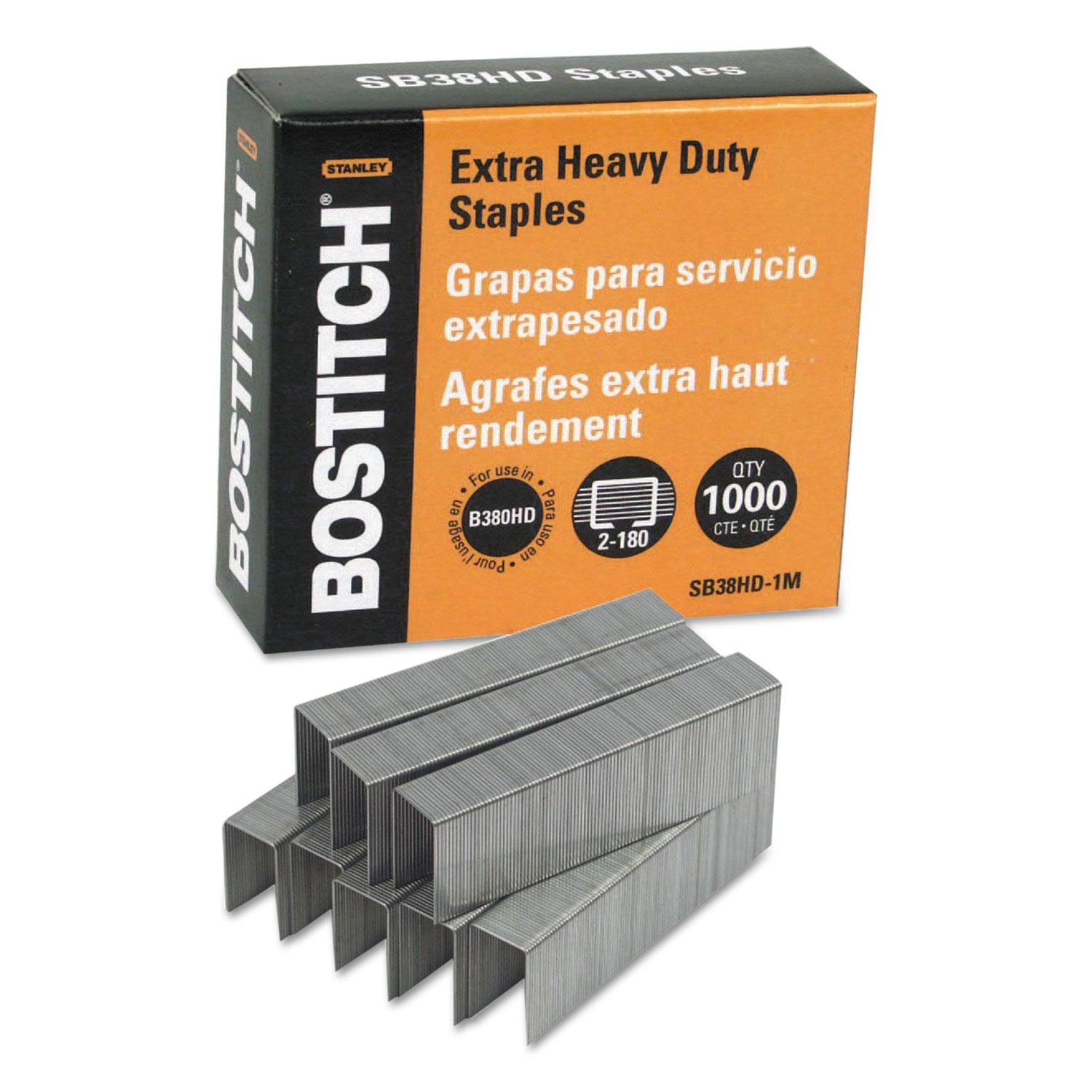 Bostitch® Heavy-Duty Premium Staples, 7/8" Leg Length, 1000/Box