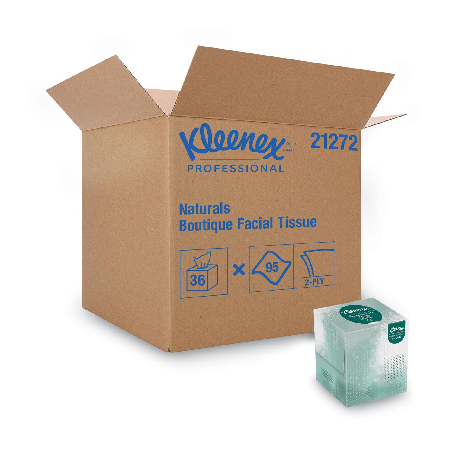 Kleenex® Naturals Facial Tissue, 2-Ply, White, 95/Box