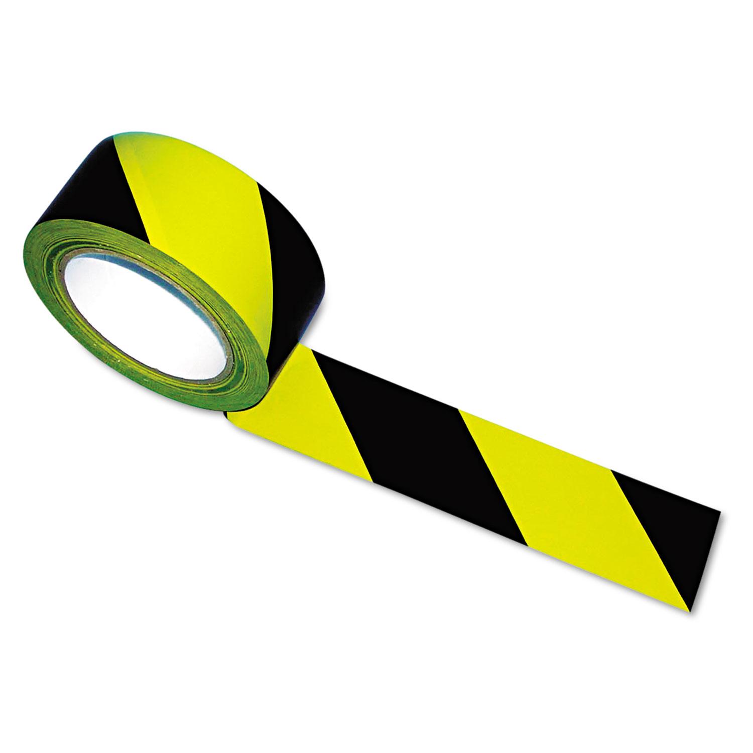 Tatco Hazard Marking Aisle Tape, 2w x 108ft Roll