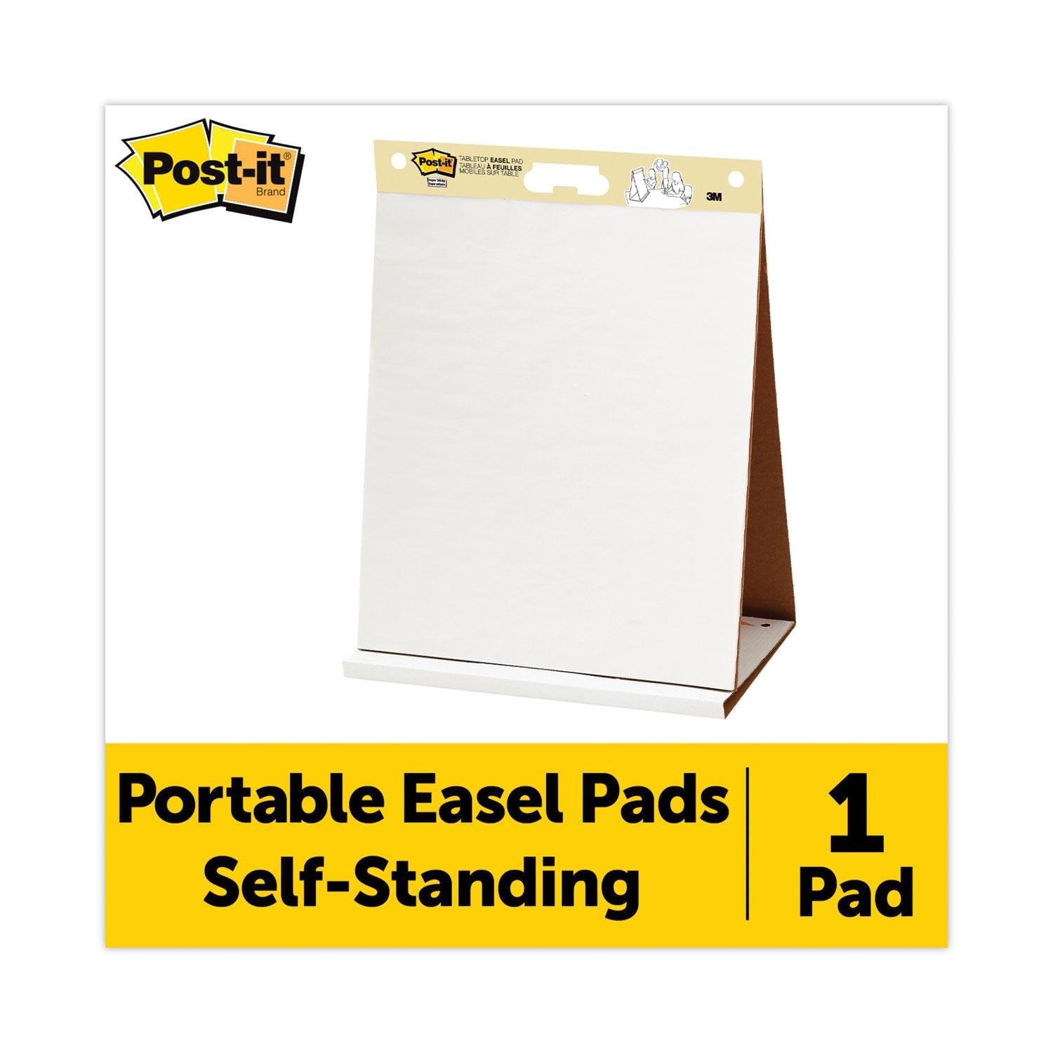 Post-it® Easel Pads Super Sticky Self Stick Tabletop Easel Unruled Pad, 20 x 23, White, 20 Sheets