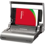 Fellowes® Quasar 500 Manual Comb Binding System, 18 1/8 x 15 3/8 x 5 1/8, Metallic Gray