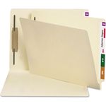 Smead End Tab Fastener Folders w/Reinforced Tab, 1 Fastener, Letter, Manila, 50/BX