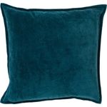 Cotton Velvet Pillow in Teal