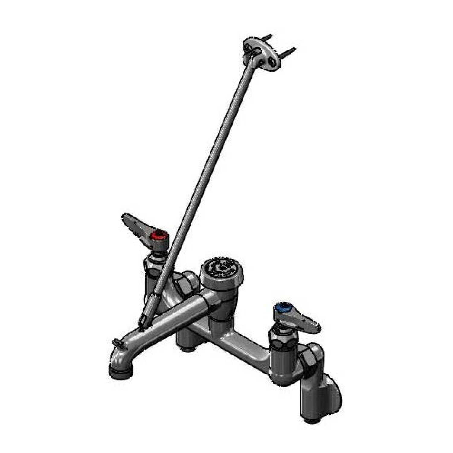 8"c/c Wall Mount Serv.Sink Fct,Adj.1/2"NPT Inlet Flanges,Vac.Breaker,Spring Checks