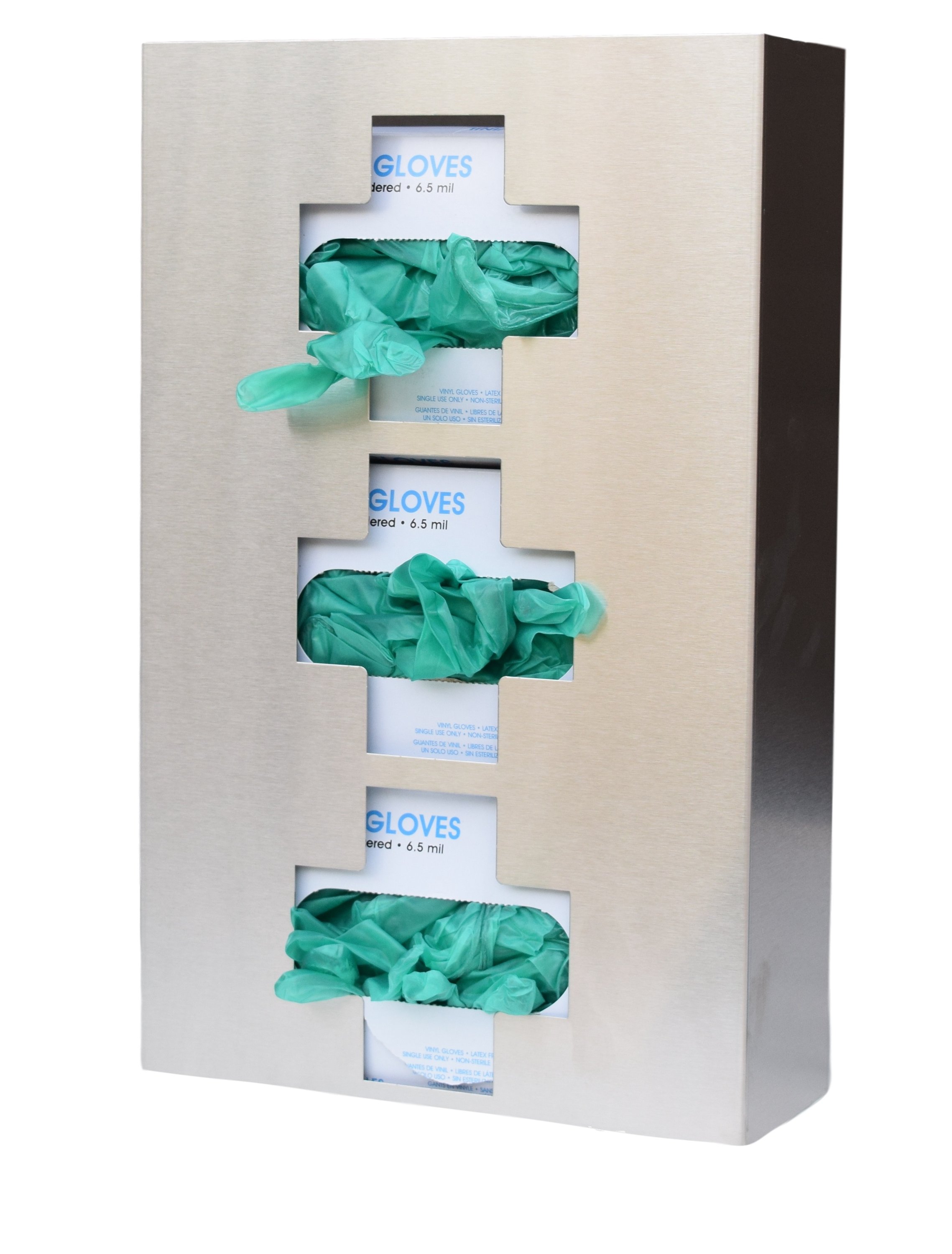 Triple Medical Cross Glove Box Holder - Stainless