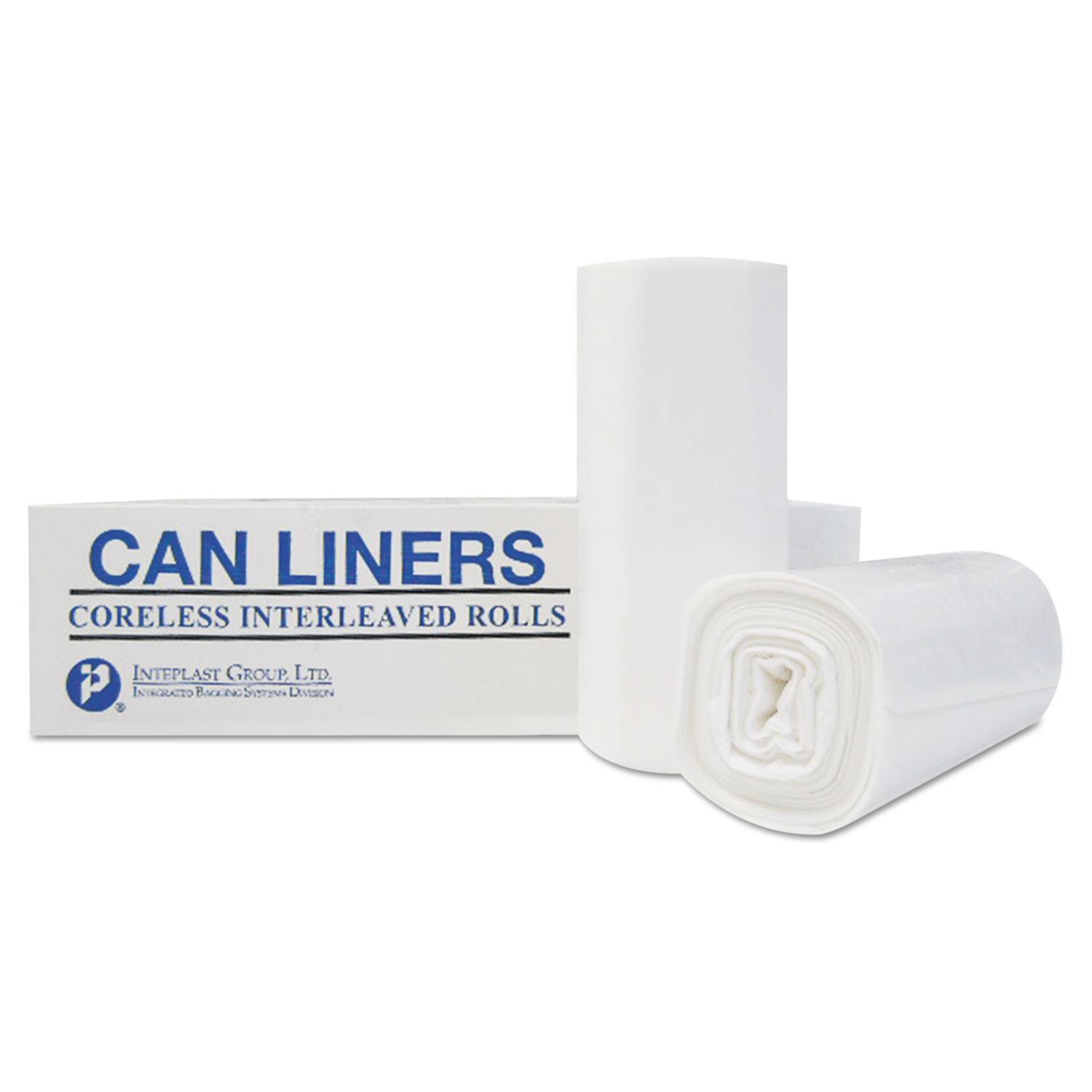 Inteplast Low-Density Commercial Can Liners, For Infectious Waste Biohazard, 30 gal, 1.15 mil, 30" x 43", Yellow, 25 Bags/Roll, 6 Rolls/CT