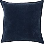 Cotton Velvet Pillow in Black