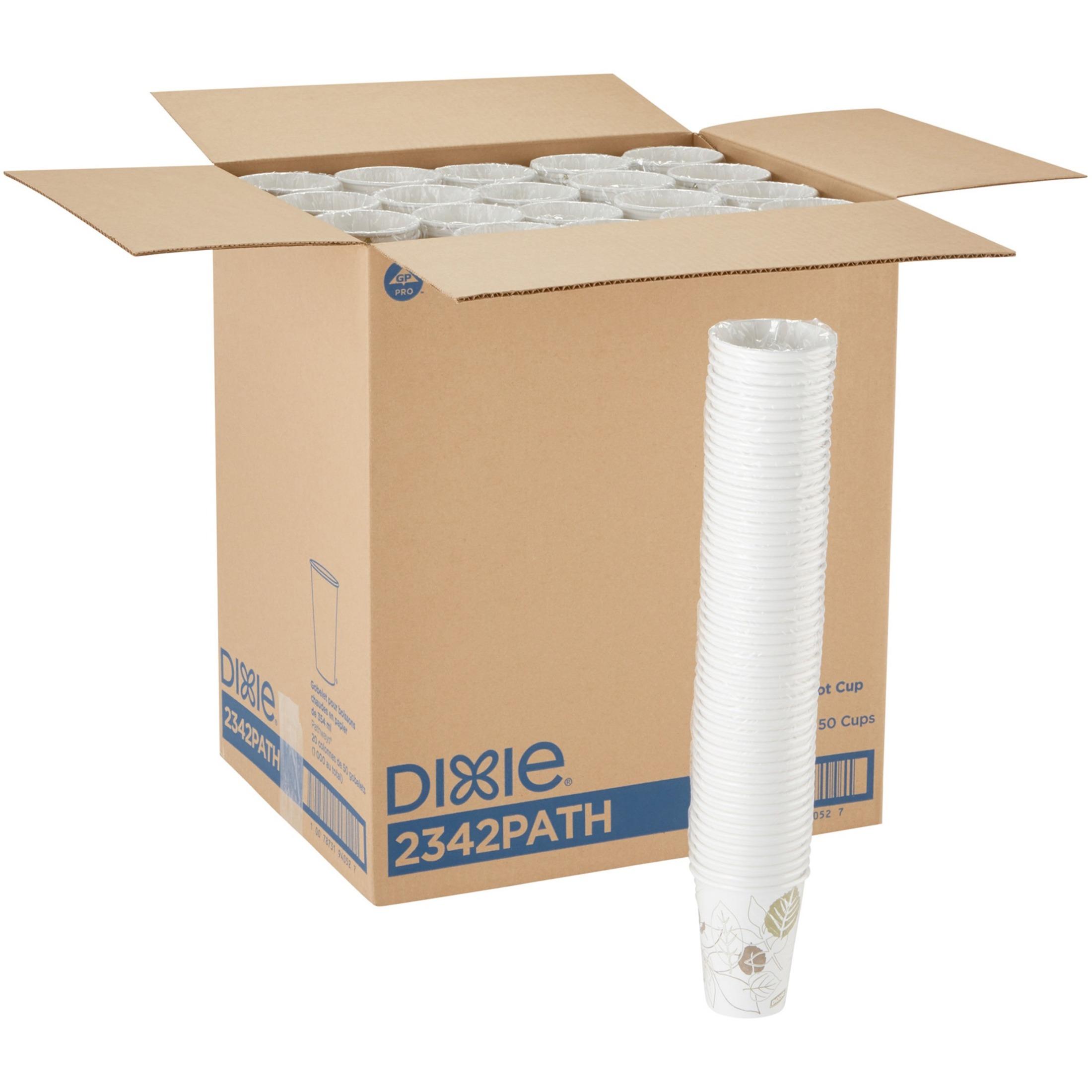Dixie Pathways Paper Hot Cups, 12oz, (Pack of 1000)