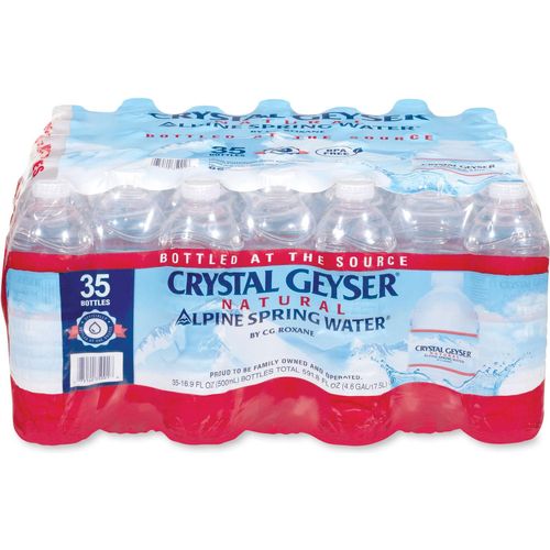 Crystal Geyser® Alpine Spring Water, 16.9 oz Bottle, 35/Case (8VF85 ...