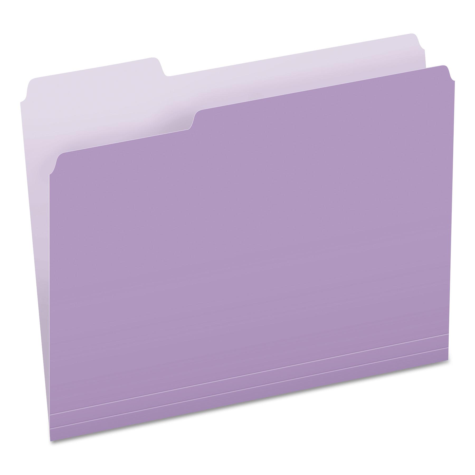 Universal® File Folders, 1/3 Cut One-Ply Tab, Letter, Green/Light Green ...