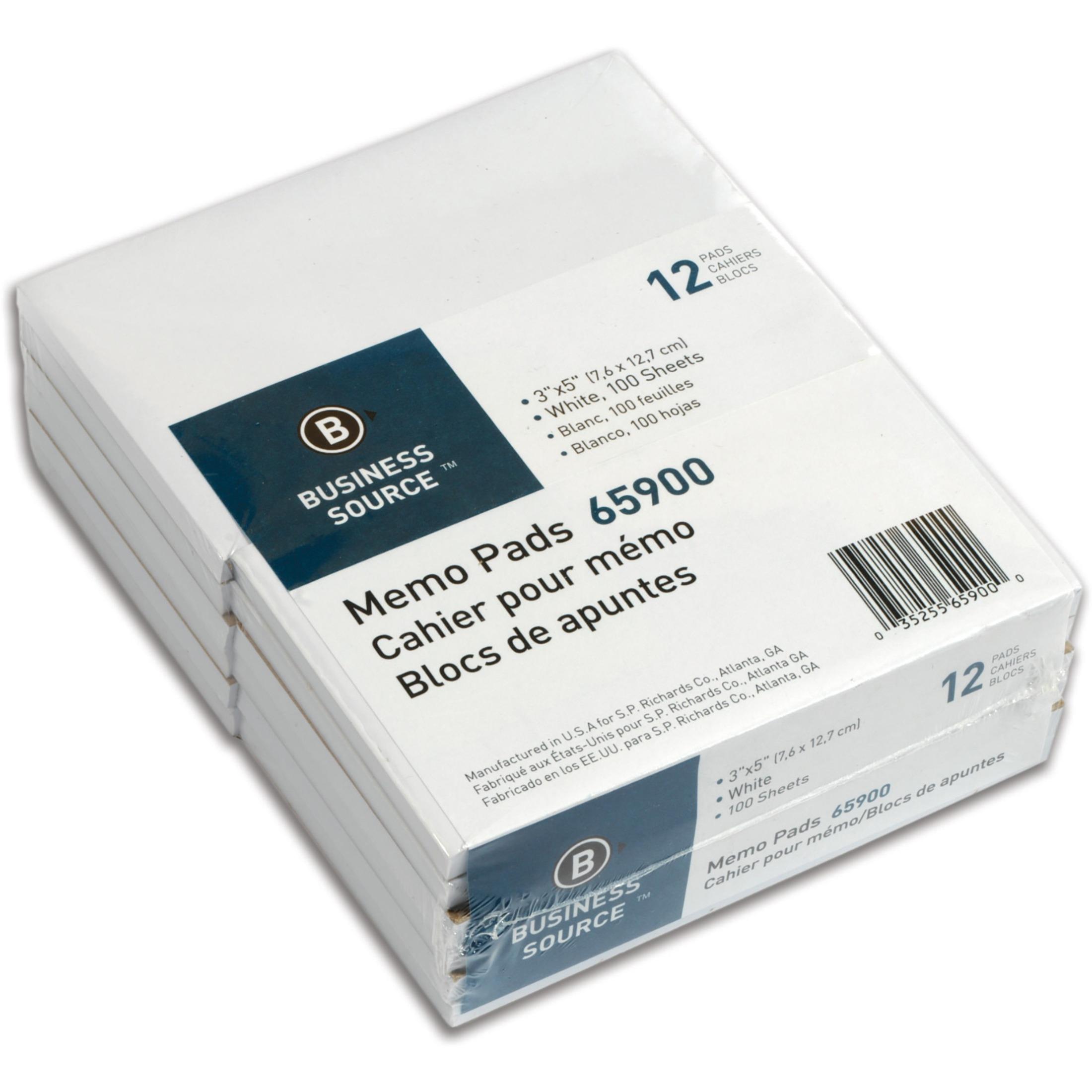 Universal 3x5 Inch Unruled Bulk Scratch Pads – White, 180 Sheets Per Carton – M9-35623