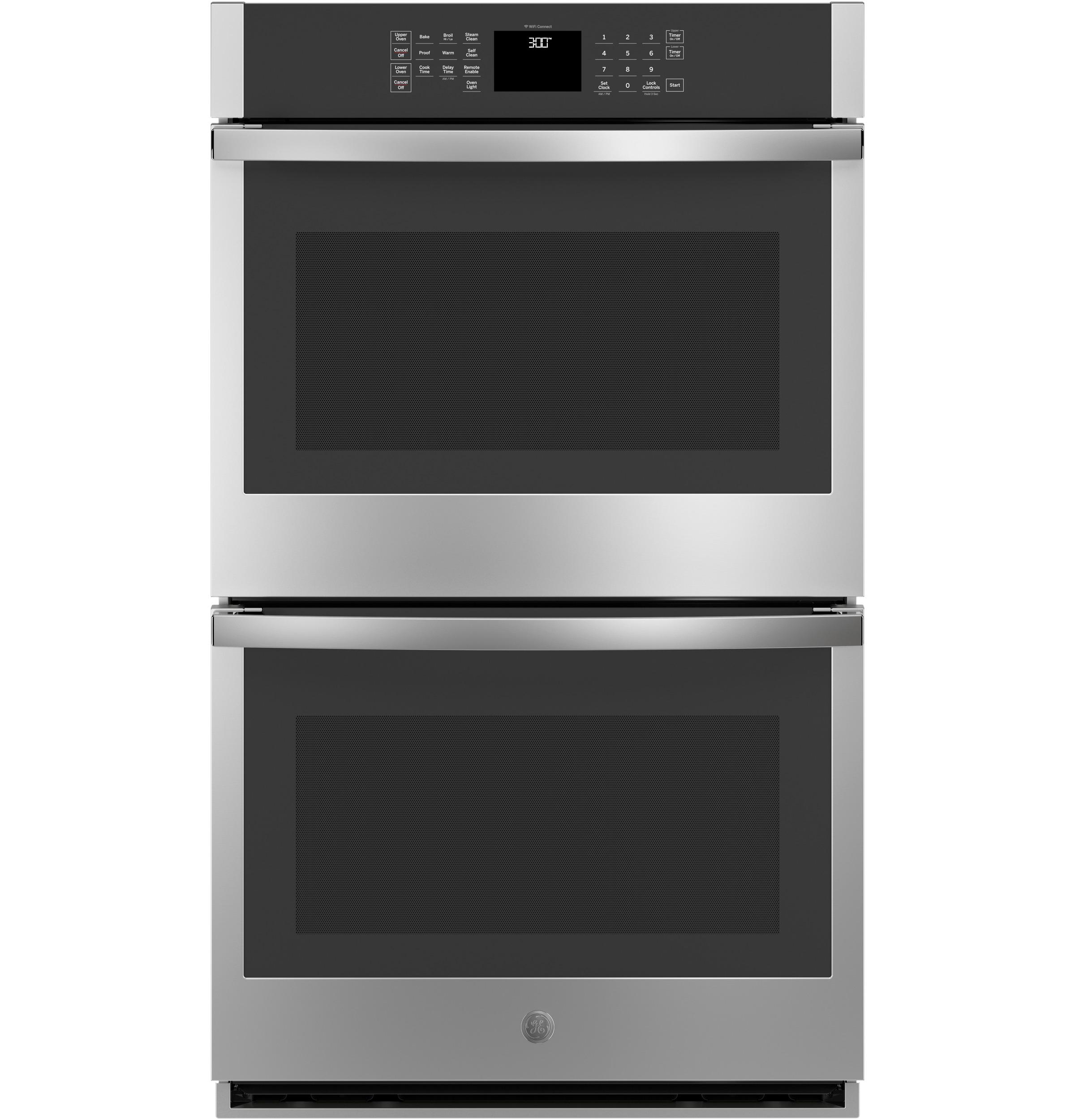 GE® 30" Smart Built-In Self-Clean Double Wall Oven with Never-Scrub Racks, Stainless Steel