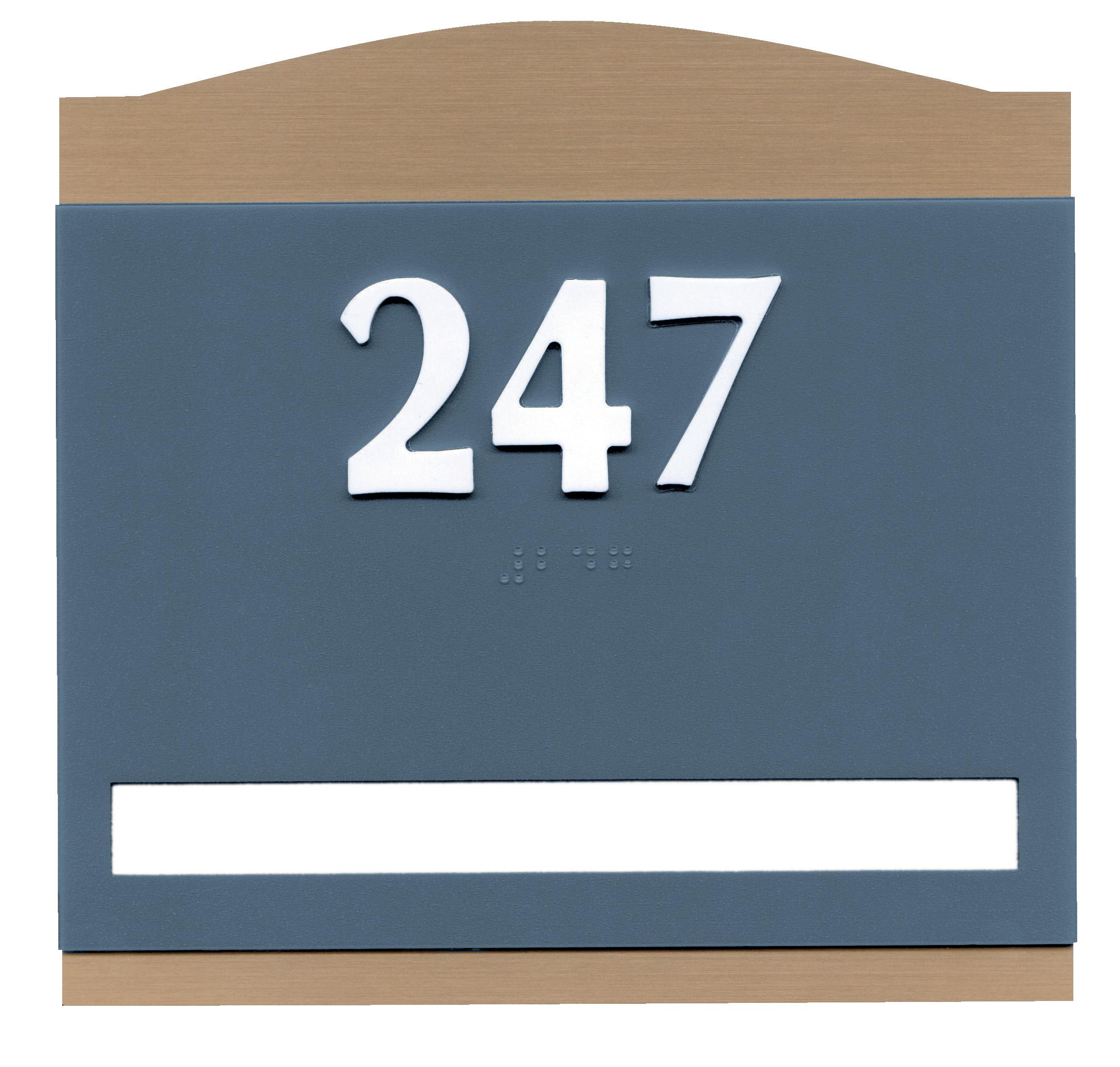 Esquire 1-Slot Resident Room Sign with Braille, 7