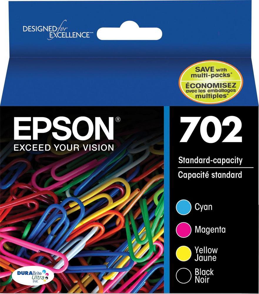 Epson 702 - 4-pack - black, yellow, cyan, magenta - original - ink cartridge