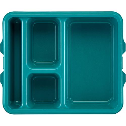 Tray 4 Compartment Co-Polymer 9 X 14 Teal (6V713)