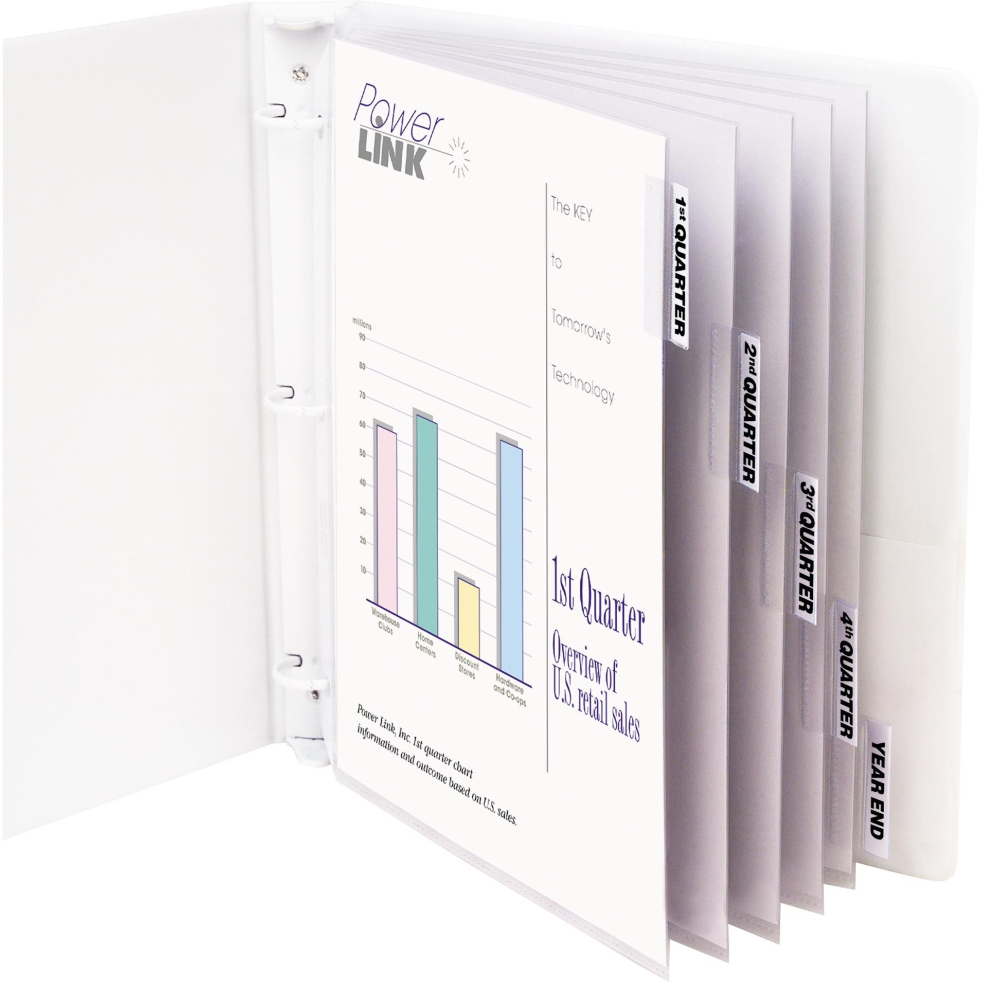 Top Load Sheet Protector, 5 Tab, 8-1/2"x11", Clear