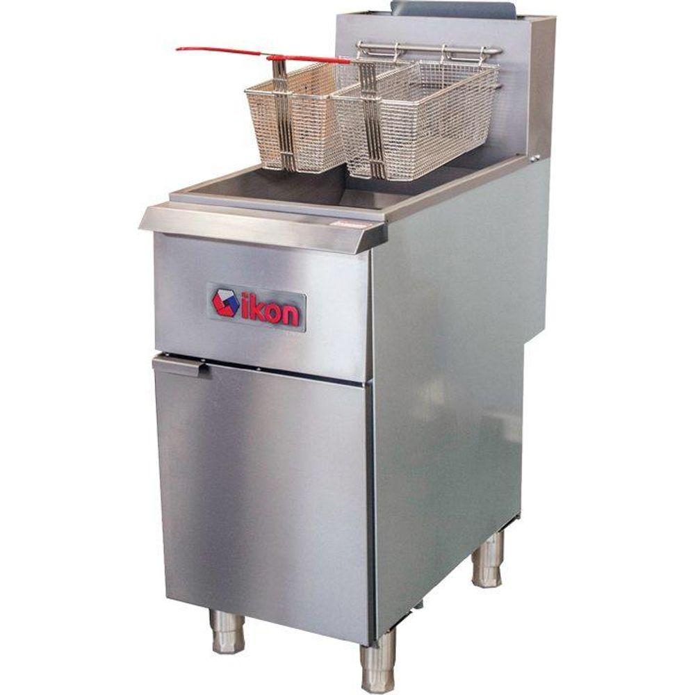 IKON Cooking Fryer, LP GAS, 90,000 BTU fryer tube, millivolt