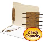 Smead Reinforced Self-Adhesive Fasteners, 2" Capacity, Brown, 100/Box
