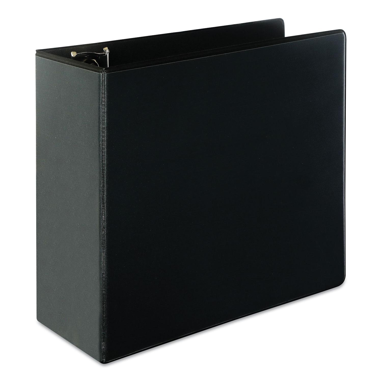 Universal® Slant-Ring Economy View Binder, 5" Capacity, Black