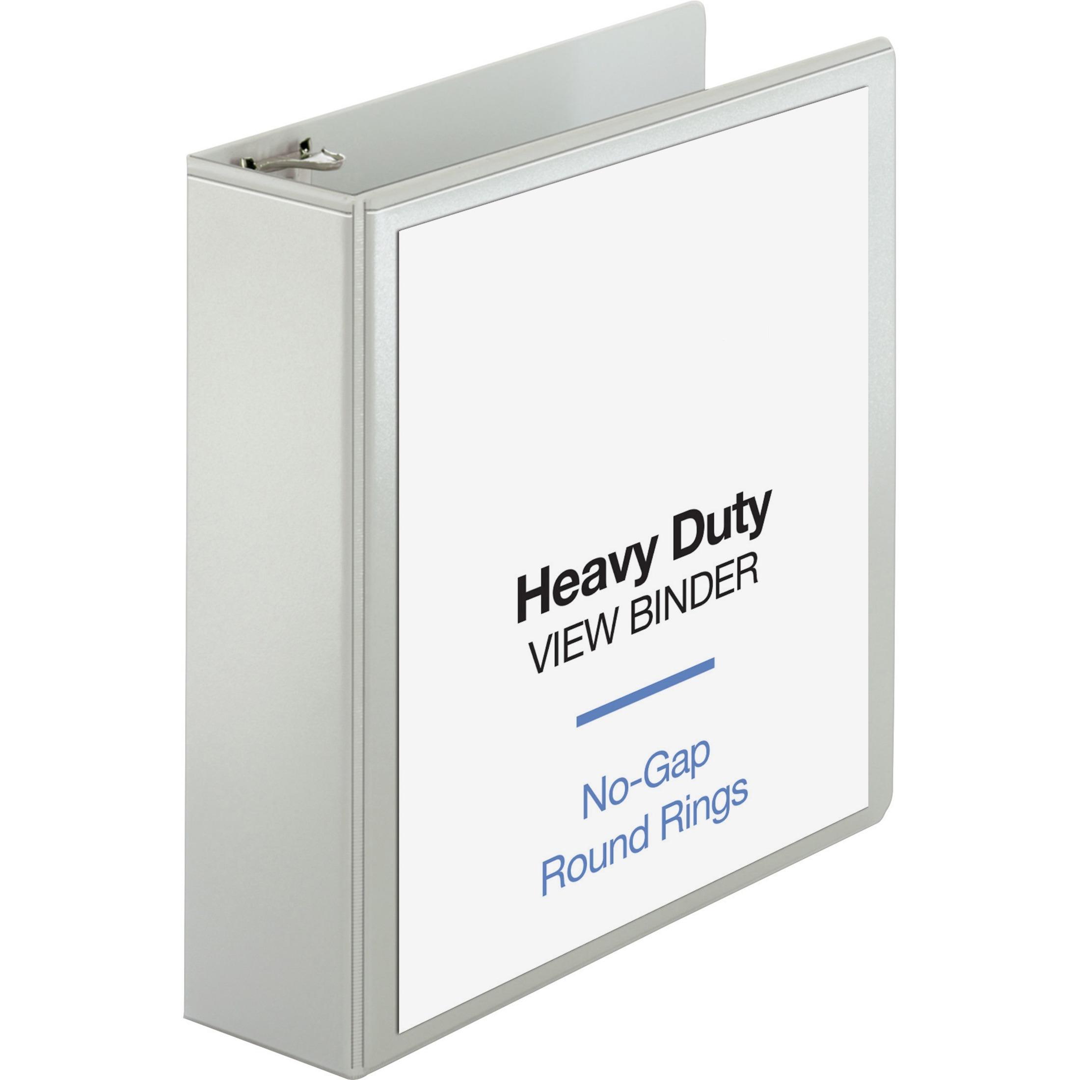 View Binder, Round Ring, 3" Cap, Letter-size, White
