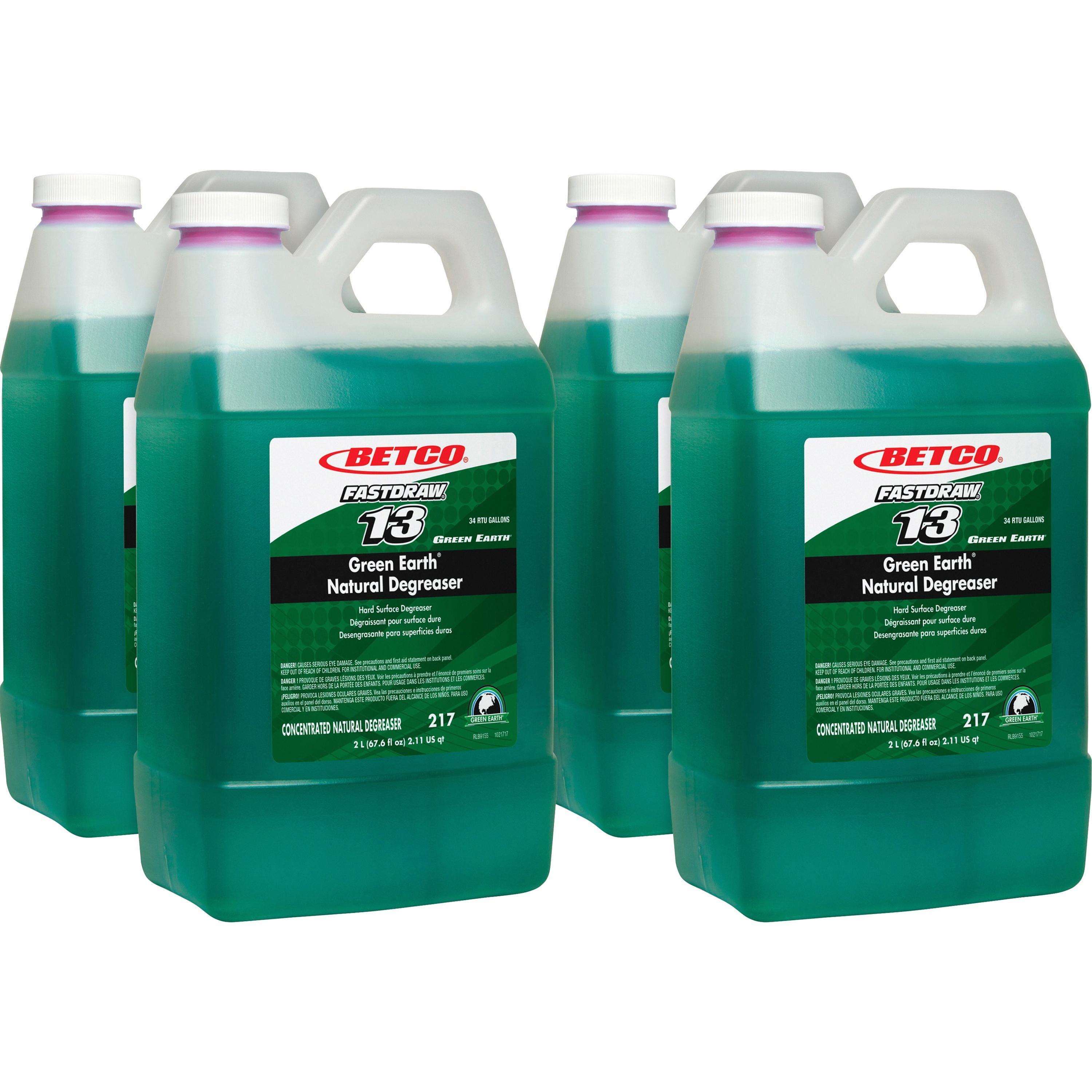 Green Earth FASTDRAW Natural Degreaser, 67.6oz (Pack of 4)