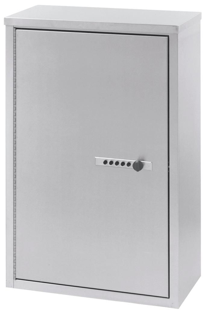 Large Double Door Narcotic Cabinet- Combo Lock - S/S -  4 Shelves - 8" D