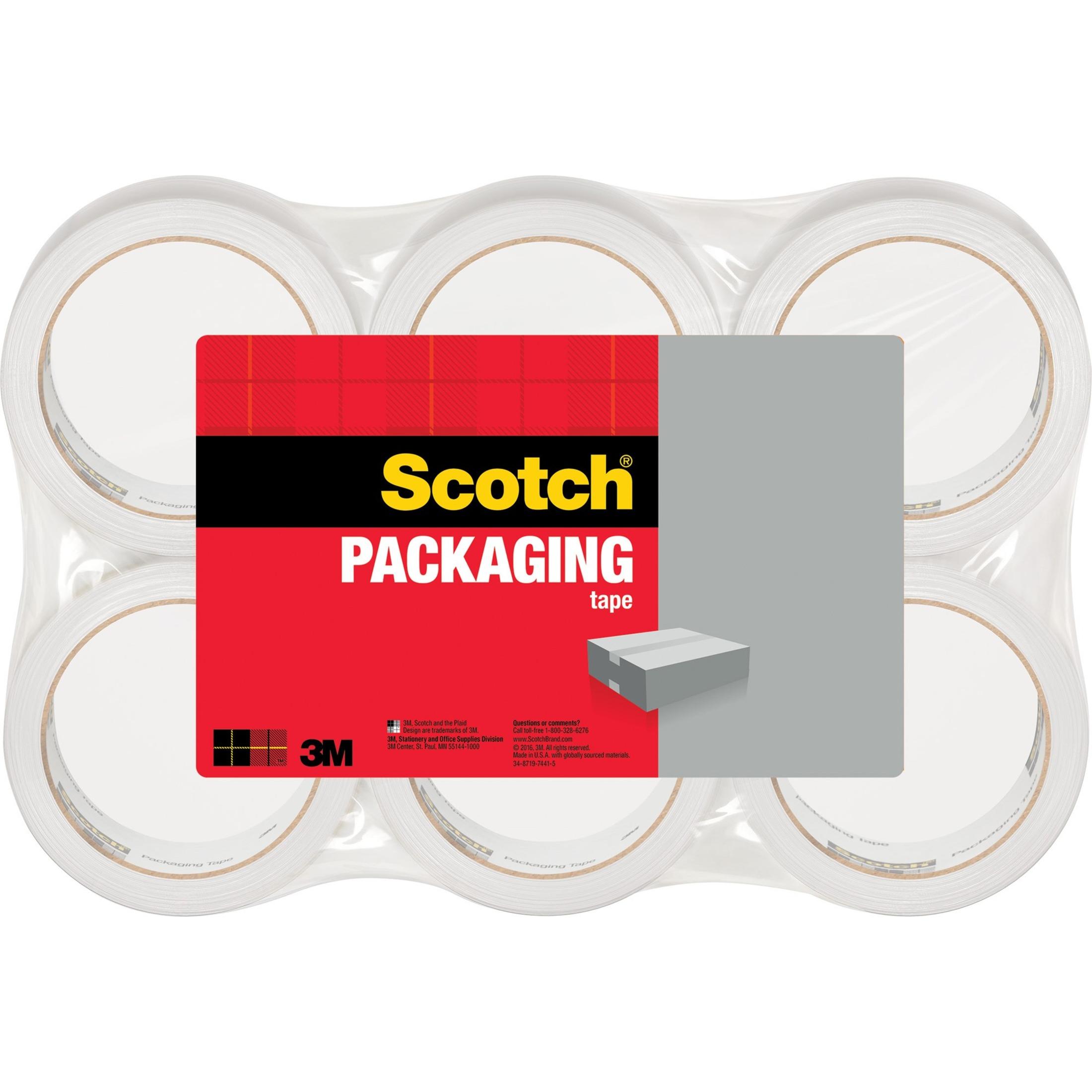 Packing Tape, 1-7/8"x54.6 Yds., 3" Core, 6/PK, Clear