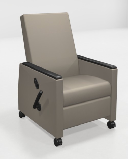 450 Series Max Mobile Healthcare Recliner w/ Urethane Arm Caps - Grade COM