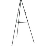 Quartet® Lightweight Telescoping Tripod Easel, Adjusts 38" to 66" High, Aluminum, Black