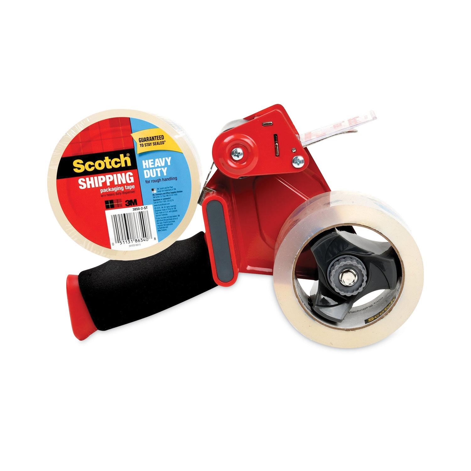 Scotch® Packaging Tape Dispenser with Two Rolls of Tape, 1.88" x 54.6yds