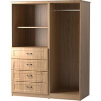 Made-to-Order Chest: 4 Drawers with Hutch and Open Wardrobe