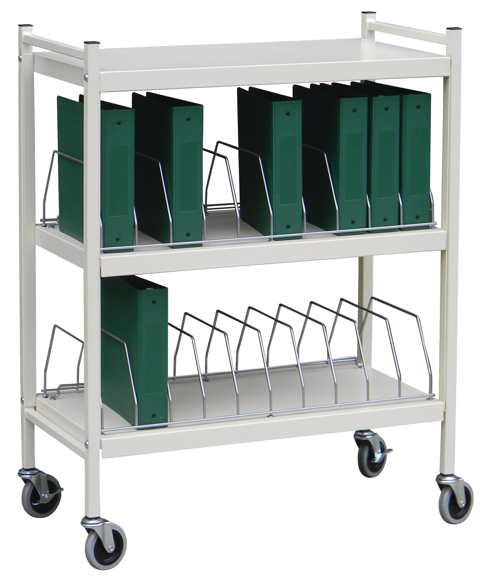 Vertical Open Chart Rack - 3 Shelves - 10 Binder Capacity - Beige ...