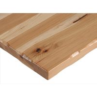 Natural Hickory Plank Tabletop with Rustic Edge
