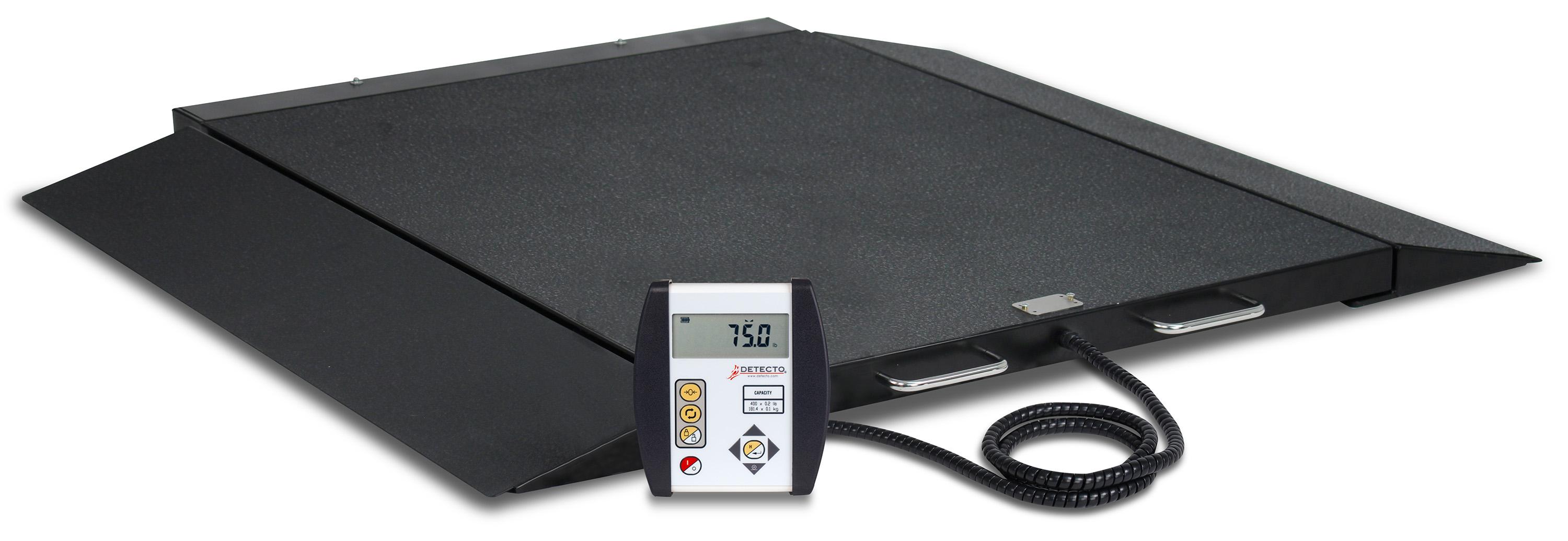 Detecto Wheelchair Scale, Portable, Digital, 1000 lb / 450 kg Capacity ...