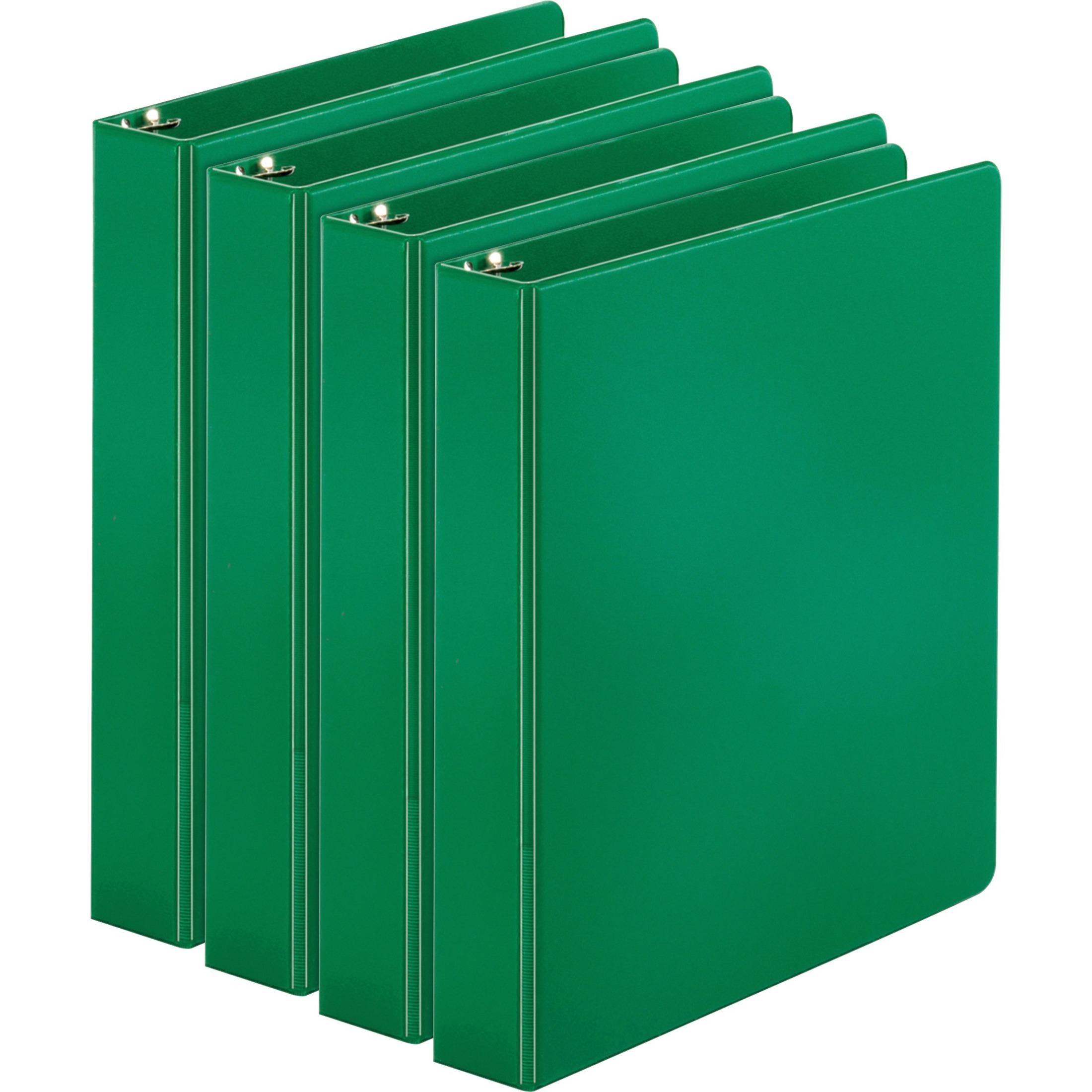 Binders, Round Rings, 1-1/2" Cap, 11"x8-1/2", 4/BD, Green