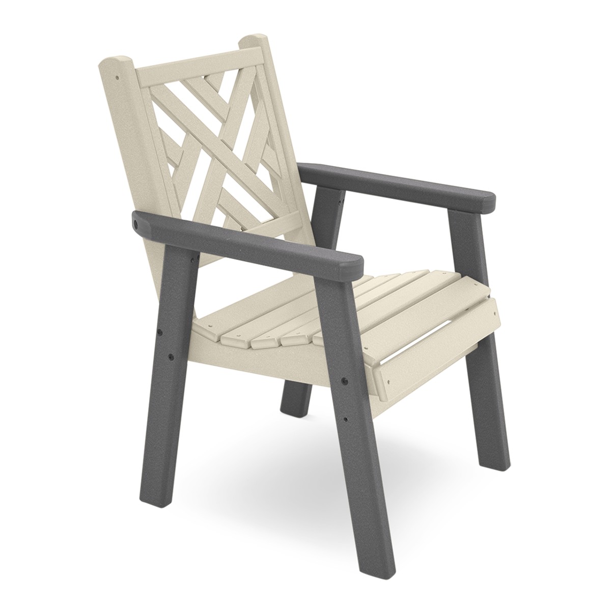 Emerson Dining-Height 20" Stationary Chair - Frame Finish: Sandtone/Gray